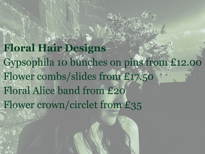 Wedding hair flowers Telford